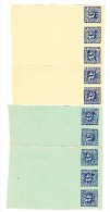 Österreich - 1908 2 H. Merkurkopf Zeitungsmarke Je 5 X A 2 Farben Verschiedenen Probedruck Blättern - Prove & Ristampe