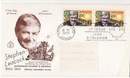 Canada Stephen Leacock FDC 1969. - Commemorative Covers