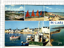 ILE TUDY  -  Le Port Et La Plage, Vue Aérienne De L Ile Tudy   - Bâteaux De Pêche  : Le  " MOBY DICK " -  5 Vues - - Ile Tudy