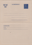 CROWNS, KORTBREV, UNUSED POSTCARD STATIONERY - Ganzsachen