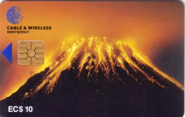 MONTSERRAT VOLCAN VOLCANO SOUFRIERE HILLS 10$ SUPERBE - Vulkanen