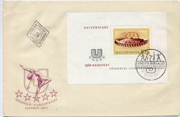 HUNGARY 1965 Universiade Games Block On FDC   Michel  Block 50 - FDC