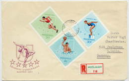 HUNGARY 1965 Universiade Games Set On  3  FDCs.  Michel  2153-61 - FDC