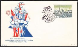 Yugoslavia 1959, Illustrated Cover "JUFIZ IV" W./ Special Postmark "Dubrovnik", Ref.bbzg - Lettres & Documents