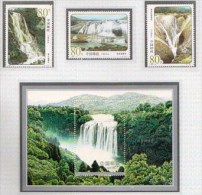 China 2001-13 & 13m Huangguoshu Waterfall Stamps & S/s Falls Rock Geology Scenery Forest - Agua