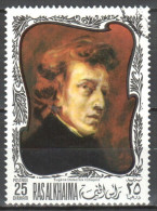 Ras Al Khaima 1969 Frederic Chopin - Mi.276  - Used - Ras Al-Khaimah