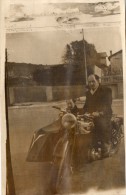 PHOTO 61 - Photo Originale ( 9 X 14 ) - Moto - Motocyclette / Side - Car - Motocycliste - Moto