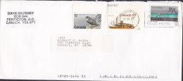 Canada PENTICTON (BC) 1997 Cover Lettre YONKERS United States Bird Vogel Oiseau Falcon Schiff Ship Commonwealt Games - Lettres & Documents