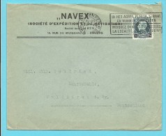 215 Op Brief Met Stempel ANVERS Met Firmaperforatie (perfin) " NA " Van NAVEX - 1921-1925 Small Montenez