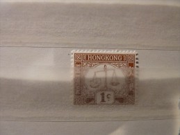 Hong Kong 1923 1c Brown Postage Due SGD 1 ScJ 1 - Impuestos