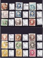 Lot 4 Karten Mit 36 Gestempelten Marken Von Mi.# 1 A Bis 48 B - Katalog + 10.000 € - Other & Unclassified