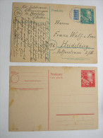1949, 2 Ganzsachen - Postcards - Used