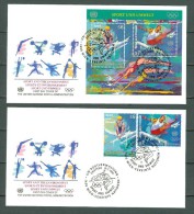 UNO WIEN 2 FDC 1996 Bl 7 + 234/35 Sport And The Environment - Covers & Documents