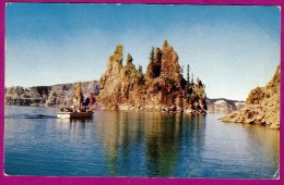 Crater Lake National Park Phantom Ship Island OR Oregon 1950s Nice Scenic Postcard - Otros & Sin Clasificación