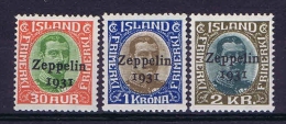 Iceland: 1931 Mi 147-149 MNH/**  Yv A9-11 - Luftpost