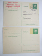 1960, 2 Ganzsachen Heuss - Postcards - Used