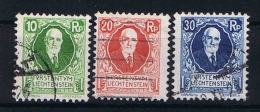 Liechtenstein: 1925 Mi Nr 72 - 74  Used, - Usados