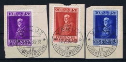 Liechtenstein: 1933  Mi Nr 122-124  Used Nice Cancels Vaduz - Oblitérés