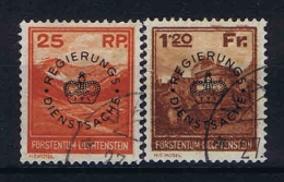 Liechtenstein: 1933 Dienstmark  Mi Nr 9 - 10 Used - Servizio