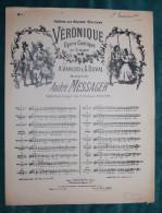 Véronique, Opéra Comique Vanloo & Duval - André Messager, Partition Couplets D´Hélène, Piano-voix - Chant Soliste