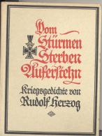 LIVRE De 127 Pages : VOM STURMEN STERBER AUFERSTEHN KRIEQSQEDICHTE Par RUDOLF HERZOG - Original Editions