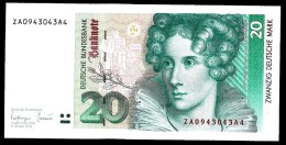 304 :20 Dm Duitsland /Ersatznote Za Serie 1-10-1993... See The Scans For Condition. ( Originalscan !!! ) - 20 Deutsche Mark