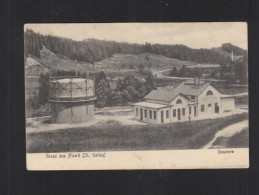 AK Gruß Aus Flawil Gaswerk 1919 - Flawil