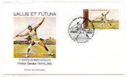 WALLIS-ET-FUTUNA - FDC - ENVELLOPE PREMIER JOUR - 1er ATHLETE DE WALLIS ET FUTUNA - PETELO SANELE VAKALIMA - 2013 - - FDC