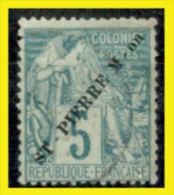 S.-Pierre-&-M.-012  -  1891 - Y&T: N.21 (Privo Di Difetti Occulti) - Netti € 5,00 - Gebraucht