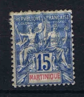 Martinique: 1892 Yv 36 MH/* Papier Quadrillé - Ungebraucht