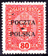 POLAND 1919 Fi 43 Mint Hinged Signed Z. Mikulski - Oblitérés
