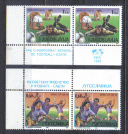 Jugoslavia Mi 2660-2661 Soccer Championship In Pair 1994 MNH - 1994 – USA