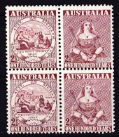 Australia 1950 One Hundred Years Stamps Block Of 4 MNH - Nuevos