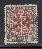 New Zealand Used Scott #213 9p Maori Door Panel Watermark Sideways - Usados