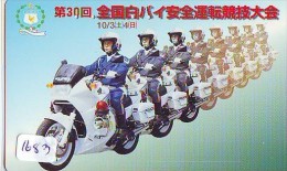 Télécarte Japon * MOTOR  * POLICE (1683)  Phonecard Japan * TELEFONKARTE * MOTORBIKE * - Police