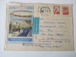 Sowjetunion Ganzsache / Luftpost Station Ismailovskaia / Moscou Metropolitain Vi L Enine - Covers & Documents