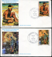 NOUVELLE CALÉDONIE - PA N° 234 & 235 ( PEINTRES DU PACIFIQUE ) / 2 FDC DE NOUMÉA LE 7/12/1983 - SUP - FDC