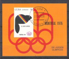 Cuba 1976 Olympics, Imperf. Sheet, Used AA.001 - Oblitérés