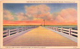 Pensacola Bridge 4 Miles Long Across Pensacola Bay To Pensacola Beach, Florida - Pensacola