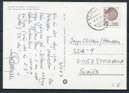 1983 Iceland - Sweden Postcard - Briefe U. Dokumente