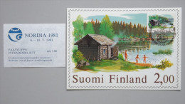 Finnland 810y Yt 775 Fa 813, Maximumkarte MK/CM, SST NORDIA ´81 Mit Eintrittskarte, Sauna An Binnensee - Maximum Cards & Covers