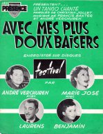 Partition Musicale, Avec Mes Plus Doux Baisers, Un Tango Chanté,  FRAIS FR : 1.60€ - Partitions Musicales Anciennes