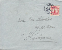 Sweden LUND 1919 Cover Brief Via JÖNKÖPING To HUSKVARNA (Arrival) König Gustaf V. Stamp (2 Scans) - Briefe U. Dokumente