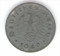 GERMANIA TROISIEME REICH 1 REICHSPFENNIG 1940 - 1 Reichspfennig