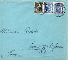 BELGIQUE LETTRE CENSUREE POUR LA FRANCE 1941 - WW II (Covers & Documents)