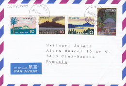 AIR MAIL, ISLANDS STAMPS ON COVER, NICE FRANKING, 2009, JAPAN - Storia Postale