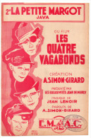 Ma Petite Margot, Du Film Les Quatre Vagabonds, Simon-Girard, Jean Lenoir, Java, Partition Chant - Chant Soliste