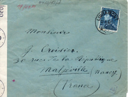 BELGIQUE LETTRE CENSUREE POUR LA FRANCE 1942 - Weltkrieg 1939-45 (Briefe U. Dokumente)