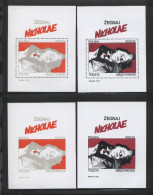 POLAND SOLIDARNOSC SOLIDARITY POCZTA MIEDZYMORZE FAREWELL NICHOLAE CAECESCU SET OF 4 MS ROMANIA COMMUNISM SOCIALISM - Vignettes Solidarnosc