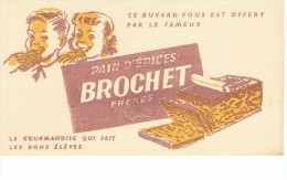 VIEUX PAPIERS-BUVARD-PUB-ALIMENTAIRE-PAIN D'EPICE-BROCHET-11,5 X 22 Cm- - Peperkoeken